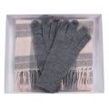 Womens Pink/Grey Tartan Wool Tartan Scarf & Gloves Set 79656 by Barbour from Hurleys