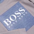 Casual Mens Light Grey Wedford Logo Crew Sweat Top 26359 by BOSS from Hurleys