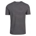 Mens Navy Eagle Stripe S/s T Shirt 55553 by Emporio Armani from Hurleys