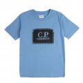 Boys Blue Heaven Printed Label S/s T Shirt 95569 by C.P. Company Undersixteen from Hurleys