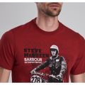 Steve McQueen™ Collection Mens Washed Red Collection Stand & Ride S/s T Shirt 46449 by Barbour from Hurleys