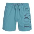Mens Teal Octopus Swim Shorts 83706 by BOSS from Hurleys