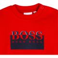 Toddler Red Split Box Logo Sweat Top 102101 by BOSS from Hurleys