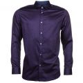 Mens Navy Lennons Geo Printed L/s Shirt 61597 by Ted Baker from Hurleys