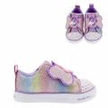Baby Pink Shuffle Lites Sparkle Trainers (21- 28) 31787 by Skechers from Hurleys