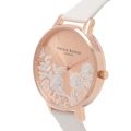 Womens Blush & Rose Gold Lace Detail Watch 10632 by Olivia Burton from Hurleys