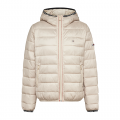 Womens Smooth Stone Quilted Tape Hooded Jacket 94129 by Tommy Jeans from Hurleys