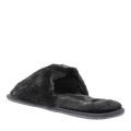 Womens Black Spada Faux Fur Slippers 109571 by Barbour International from Hurleys