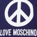 Mens Electric Blue Branded Peace S/s T Shirt 56808 by Love Moschino from Hurleys