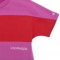 Girls Lucky Pink Colour Block Jersey Dress 105555 by Calvin Klein from Hurleys