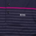 Athleisure Mens Navy Paule 8 Stripe Slim Fit S/s Polo Shirt 74056 by BOSS from Hurleys