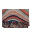 Womens Multicoloured Swirl & Check Scarf 95860 by PS Paul Smith from Hurleys