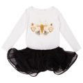 Girls White & Black Butterfly Tutu Dress 13120 by Billieblush from Hurleys