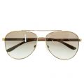 Michael Kors Womens Gold Wood Hvar Sunglasses 10736 by Michael Kors Sunglasses from Hurleys