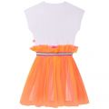 Girls Orange/White Ice Cream Net Skirt Dress 104422 by Billieblush from Hurleys