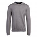 Athleisure Mens Light Grey Riston Crew Neck Knitted Jumper 76466 by BOSS from Hurleys