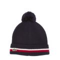 Boys Navy & Red Knitted Beanie Hat 31053 by Lacoste from Hurleys