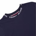Womens Black Iris Branded Neck S/s T Shirt 50221 by Tommy Jeans from Hurleys