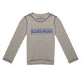 Boys Medium Grey Sion L/s T Shirt 30963 by Napapijri from Hurleys
