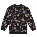 Boys Black Gaming Toy Print Sweat Top 76479 by Moschino from Hurleys