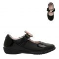 Girls Black Patent Bliss Unicorn F Fit Shoes (25-35)