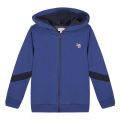 Boys Medium Blue Safir Hooded Zip Through Sweat Jacket 32637 by Paul Smith Junior from Hurleys