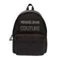 Mens Black Branded Logo Backpack 83649 by Versace Jeans Couture from Hurleys