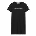 Girls Black Institutional Logo T Shirt Dress 56083 by Calvin Klein from Hurleys