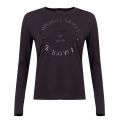 Womens Black Tonal Circle Logo L/s T Shirt 29067 by Emporio Armani from Hurleys