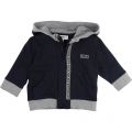 Baby Navy Hooded Zip Sweat Top 6872 by BOSS from Hurleys