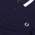 Mens Carbon Blue Block Tipped S/s Polo Shirt 47658 by Fred Perry from Hurleys