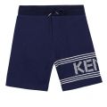 Boys Navy Logo Sweat Shorts 36497 by Kenzo from Hurleys