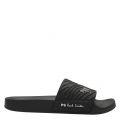 Mens Black Summit Zebra Slides 56785 by PS Paul Smith from Hurleys