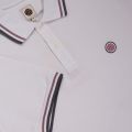Mens Light Grey Tipped Pique S/s Polo Shirt 26185 by Pretty Green from Hurleys