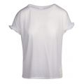 Womens Cloud Dancer Vihaldis Frill S/s T Shirt 35823 by Vila from Hurleys