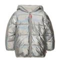 Girls Silver Iridescent Padded Coat 78496 by Billieblush from Hurleys