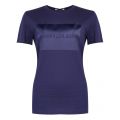 Womens Navy Institutional Satin Box Regular Fit S/s T Shirt 26523 by Calvin Klein from Hurleys