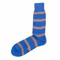 Mens Cobalt Blue Multi Stripe Block Socks 24137 by PS Paul Smith from Hurleys