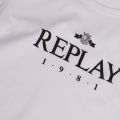 Womens White Branded Casual S/s T Shirt 40708 by Replay from Hurleys