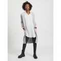 Womens Light Grey Melange Viril L/S Long Knit Cardigan 110389 by Vila from Hurleys