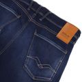 Mens Dark Blue Anbass Hyperflex Re-Used Slim Fit Jeans 86468 by Replay from Hurleys