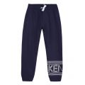 Boys Navy Fantastic Logo Sweat Pants 30825 by Kenzo from Hurleys