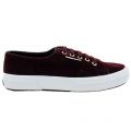 Womens Dark Bordeaux 2750 Curveflannel Trainers 66223 by Superga from Hurleys