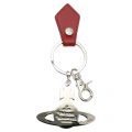 Womens Red/Silver Debbie Hammered Orb Keyring 106776 by Vivienne Westwood from Hurleys