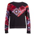 Womens Black & Violet Heritage Print Sweat Top 32519 by Versace Jeans from Hurleys