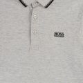 Boys Light Grey Marl Tipped L/s Polo Shirt 45615 by BOSS from Hurleys