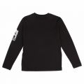 Boys Black Portal Arm Print L/s T Shirt 91629 by C.P. Company Undersixteen from Hurleys