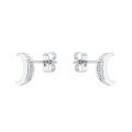 Womens Silver/Crystal Marlyy Crescent Moon Studs 93515 by Ted Baker from Hurleys