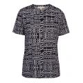 Womens Black Newsprint Easy S/s T Shirt 43170 by Michael Kors from Hurleys