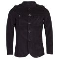 Mens Black Couduroy Button Up Jacket 26224 by Pretty Green from Hurleys